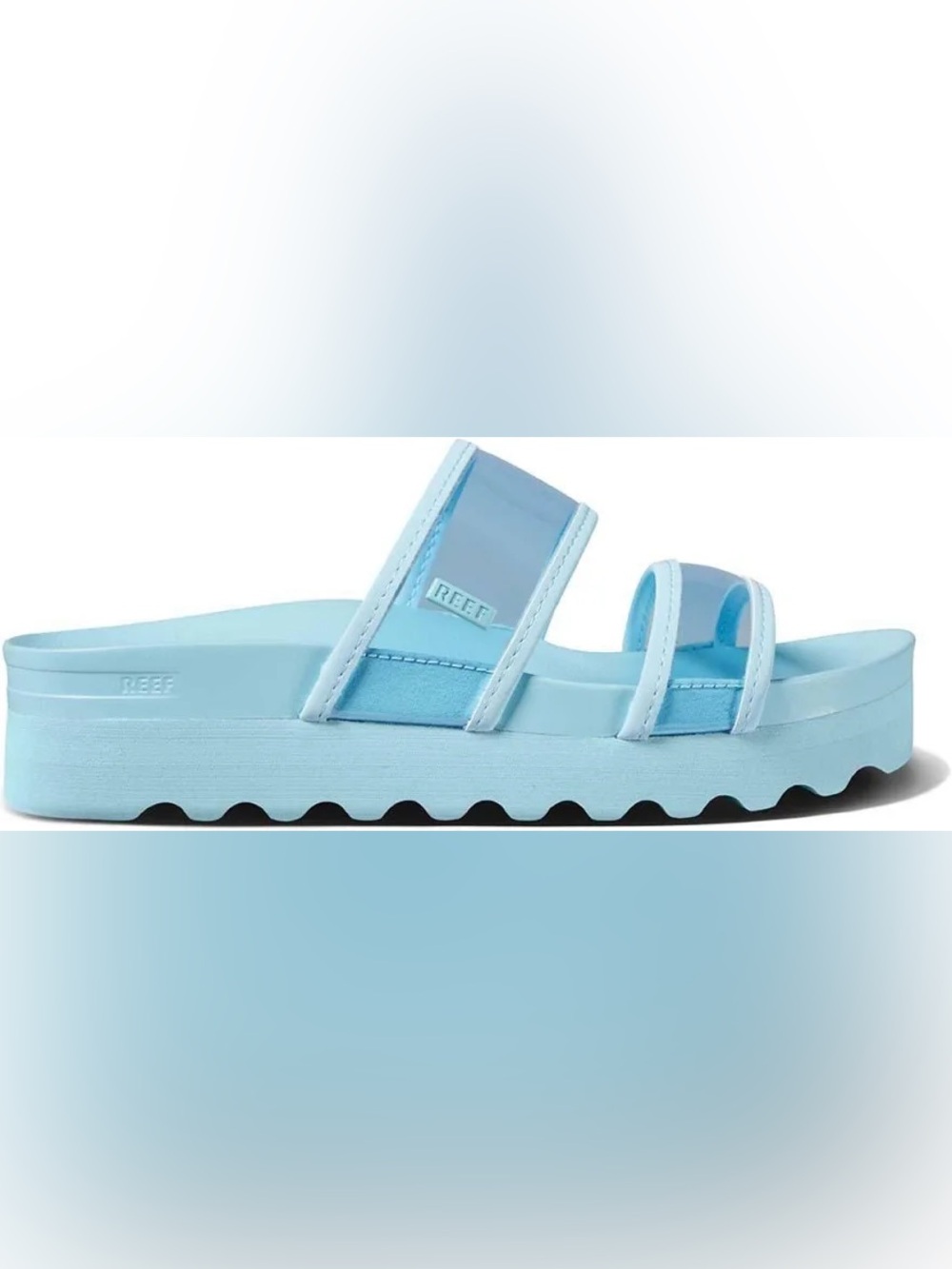 Reef Light Blue Triple-Strap Slide Sandals - Picture 5 of 7